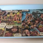 Tray with comic book decoupage