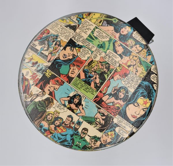 pedal dustbin with comics