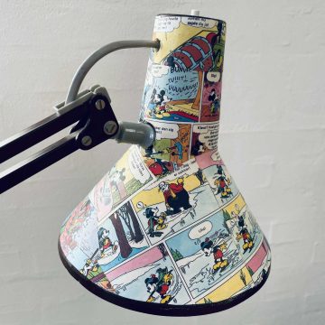 Arkitektlampe med tegneserie